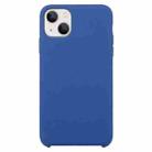 Solid Silicone Phone Case For iPhone 15(Blue) - 1