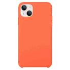 Solid Silicone Phone Case For iPhone 15(Orange) - 1