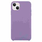 Solid Silicone Phone Case For iPhone 15(Purple) - 1