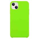 Solid Silicone Phone Case For iPhone 15(Light Green) - 1