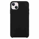 Solid Silicone Phone Case For iPhone 15(Black) - 1