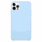Solid Silicone Phone Case For iPhone 15 Pro(Light Blue) - 1