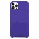 Solid Silicone Phone Case For iPhone 15 Pro(Dark Purple) - 1