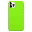 Solid Silicone Phone Case For iPhone 15 Pro(Light Green) - 1