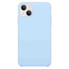 Solid Silicone Phone Case For iPhone 15 Plus(Light Blue) - 1