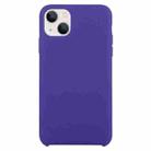 Solid Silicone Phone Case For iPhone 15 Plus(Dark Purple) - 1
