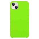 Solid Silicone Phone Case For iPhone 15 Plus(Light Green) - 1