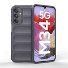 For Samsung Galaxy M34 5G India Magic Shield TPU + Flannel Phone Case(Dark Grey) - 1