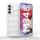 For Samsung Galaxy M34 5G India Magic Shield TPU + Flannel Phone Case(White) - 1