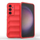 For Samsung Galaxy S23 FE 5G Magic Shield TPU + Flannel Phone Case(Red) - 1