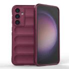 For Samsung Galaxy S23 FE 5G Magic Shield TPU + Flannel Phone Case(Wine Red) - 1