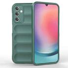For Samsung Galaxy A25 5G Magic Shield TPU + Flannel Phone Case(Dark Green) - 1