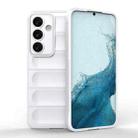 For Samsung Galaxy S24 5G Magic Shield TPU + Flannel Phone Case(White) - 1