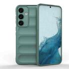 For Samsung Galaxy S24+ 5G Magic Shield TPU + Flannel Phone Case(Dark Green) - 1