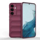 For Samsung Galaxy S24+ 5G Magic Shield TPU + Flannel Phone Case(Wine Red) - 1