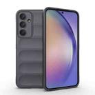 For Samsung Galaxy A35 5G Magic Shield TPU + Flannel Phone Case(Dark Grey) - 1