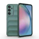 For Samsung Galaxy A55 5G Magic Shield TPU + Flannel Phone Case(Dark Green) - 1