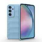 For Samsung Galaxy A55 5G Magic Shield TPU + Flannel Phone Case(Light Blue) - 1