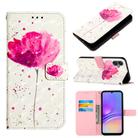 For Samsung Galaxy A05 3D Painting Horizontal Flip Leather Phone Case(Flower) - 1