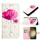 For Samsung Galaxy S24 Ultra 5G 3D Painting Horizontal Flip Leather Phone Case(Flower) - 1