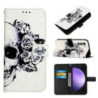 For Samsung Galaxy S24+ 5G 3D Painting Horizontal Flip Leather Phone Case(Skull) - 1