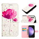 For Samsung Galaxy S24 5G 3D Painting Horizontal Flip Leather Phone Case(Flower) - 1