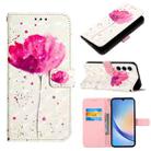 For Samsung Galaxy A35 5G 3D Painting Horizontal Flip Leather Phone Case(Flower) - 1