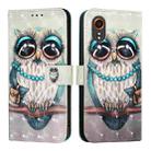 For Samsung Galaxy Xcover7 3D Painting Horizontal Flip Leather Phone Case(Grey Owl) - 1