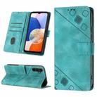 For Samsung Galaxy S23 FE 5G Skin-feel Embossed Leather Phone Case(Green) - 1