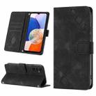 For Samsung Galaxy S23 FE 5G Skin-feel Embossed Leather Phone Case(Black) - 1