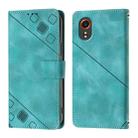 For Samsung Galaxy Xcover7 Skin-feel Embossed Leather Phone Case(Green) - 1