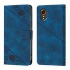 For Samsung Galaxy Xcover7 Skin-feel Embossed Leather Phone Case(Blue) - 1