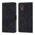 For Samsung Galaxy Xcover7 Skin-feel Embossed Leather Phone Case(Black) - 1