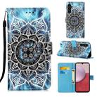 For Samsung Galaxy S23 FE 5G Colored Drawing Pattern Plain Weave Leather Phone Case(Undersea Mandala) - 1