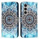 For Samsung Galaxy Z Fold6 Colored Drawing Pattern Plain Weave Leather Phone Case(Undersea Mandala) - 1