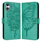 For Samsung Galaxy A06 4G / 5G Embossed Butterfly Leather Phone Case(Green) - 2