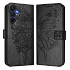 For Samsung Galaxy A17 5G Embossed Butterfly Leather Phone Case(Black) - 2