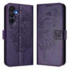 For Samsung Galaxy A17 5G Embossed Butterfly Leather Phone Case(Dark Purple) - 2