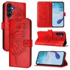 For Samsung Galaxy A17 5G Embossed Butterfly Leather Phone Case(Red) - 1