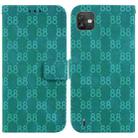 For Wiko Y82 Double 8-shaped Embossed Leather Phone Case(Green) - 1