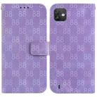 For Wiko Y82 Double 8-shaped Embossed Leather Phone Case(Purple) - 1