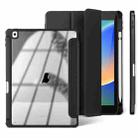For iPad 10.2 2021 / 2020 / 2019 3-folding Acrylic Smart Leather Tablet Case(Black) - 1