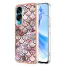 For Honor 90 Lite 5G Electroplating IMD TPU Phone Case(Pink Scales) - 1