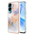 For Honor 90 Lite 5G Electroplating IMD TPU Phone Case(White Marble) - 1