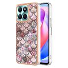 For Honor X6a Electroplating IMD TPU Phone Case(Pink Scales) - 1