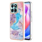 For Honor X6a Electroplating IMD TPU Phone Case(Blue Marble) - 1