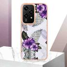 For Honor 200 Lite Global Electroplating IMD TPU Phone Case(Purple Flower) - 2