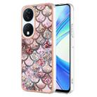 For Honor X7b 4G / X7b 5G Electroplating IMD TPU Phone Case(Pink Scales) - 1