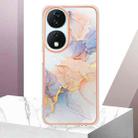 For Honor X7b 4G / X7b 5G Electroplating IMD TPU Phone Case(White Marble) - 2