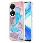 For Honor X7b 4G / X7b 5G Electroplating IMD TPU Phone Case(Blue Marble) - 1